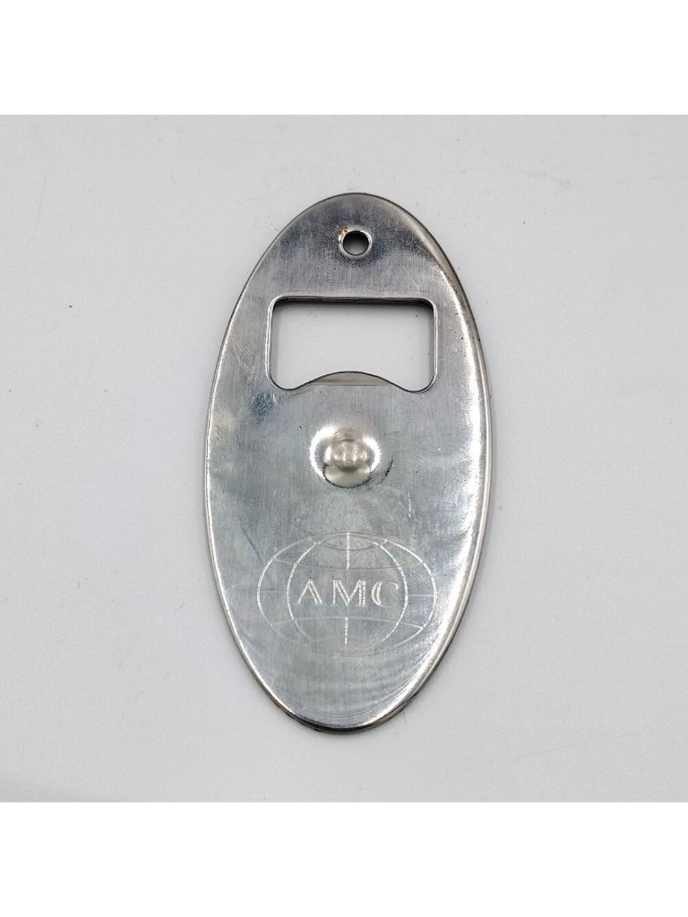 Vintage AMC Advertising Metal Wall Mount Bottle Opener 3.5" Bar Beer Soda Tool